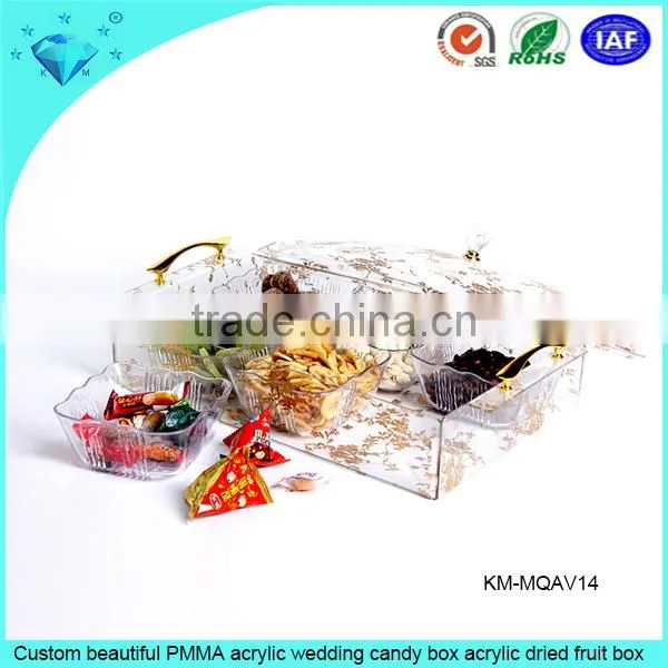 Wholesale Clear Acrylic Chocolate Box Case With a Lid and Dividers to Keep Candy photo-4