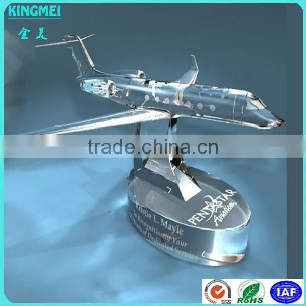 2015 Hot Sale Crystal Glass Airplane Model Award for Souvenir photo-5