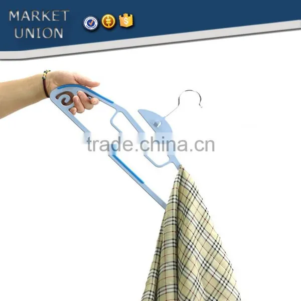 Plastic Antiskid Wet & Dry Clothes Hanger With Pulley,ABS,TPE,PP,Chrome Plated Hook photo-4
