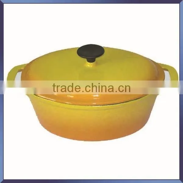 Oval Enamel Coated Cast Iron Cocotte photo-4