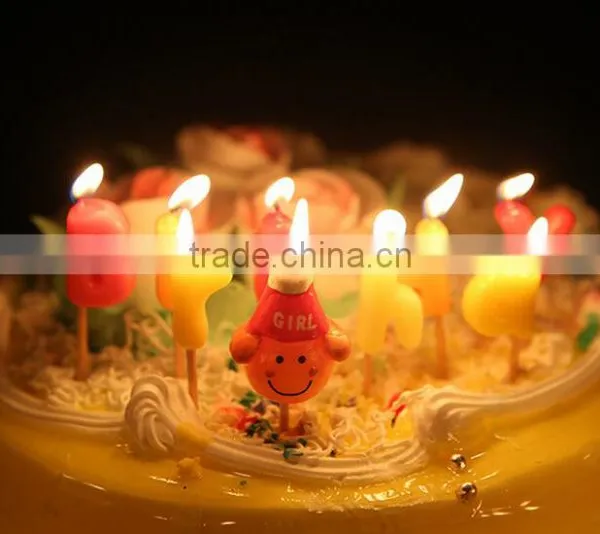 Carton Boy and Girl Shape Birthday Candle for Children photo-2