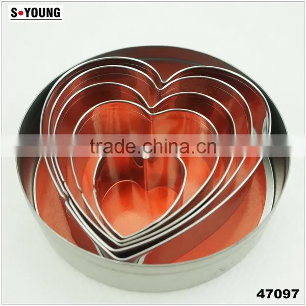 47097 5pcs Heart Shape Stainless Steel Cookie Cutter Set photo-2