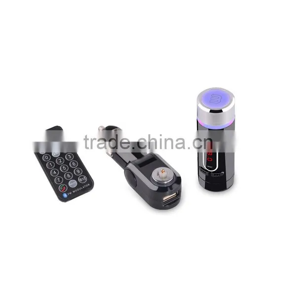 Cheap High End Bluetooth Removable Separete 2A Car Charger Kit With Handsfree FM Transmitter TF Card Mp3 Player photo-3