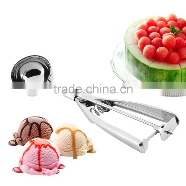 4CM 5CM 6CM Kitchen Ice Cream Mash Potato Scoop Stainless Steel Spoon Spring Handle Kitchen Accessories Wholesale New Arrival photo-2