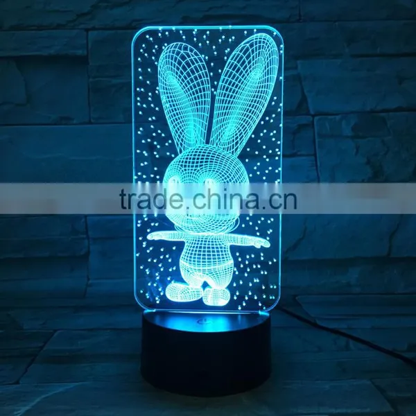 UCHOME Acrylic 7 Colorful 3D Illusion Night Light Bluetooth Speaker 3D Night Light photo-6