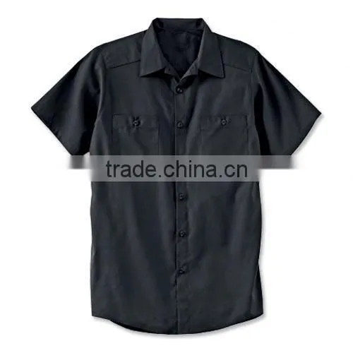 100% Cotton Work Shirts Uniform Wholesale Short Sleeve Workwear Shirts photo-2
