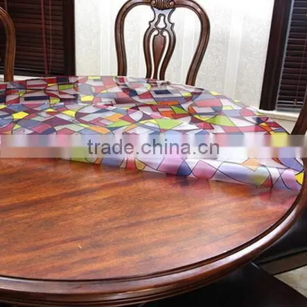 Roundtable Waterproof Cloth Table Mats Pvc Soft Glass Taiwan Arming Oil Anti-hot Round Plastic Tablecloths photo-5