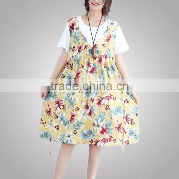 Popular Summer Plus Size Women Fancy Fabric Flowers For Dress For Fat photo-4