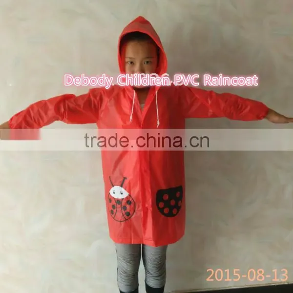 Kids 100% Colorful PVC Children Raincoat photo-3