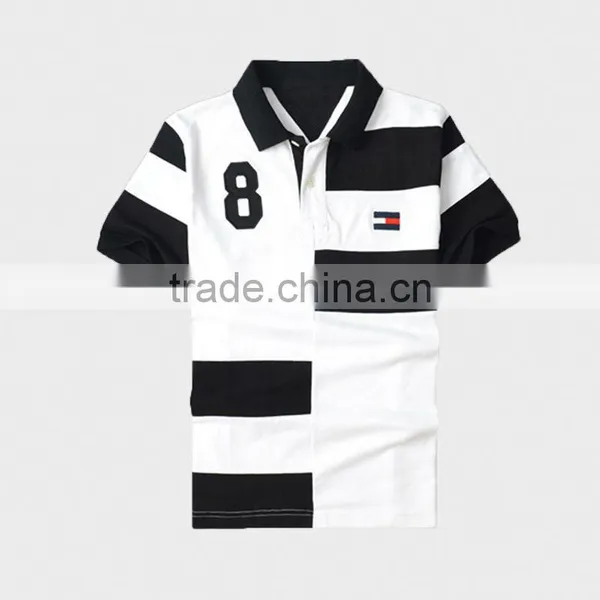 Fashion Design Two Tone Pique Polo Shirt for Men photo-4