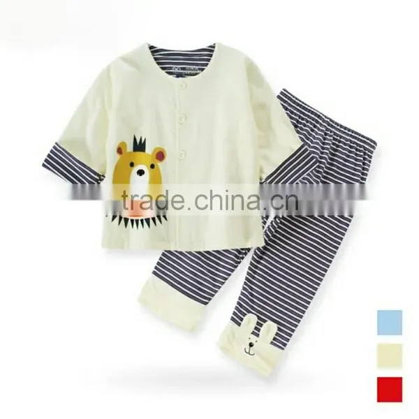 Baby Fasion Suits Cute Suits Baby T-shirt With Bear and Strip Pants photo-3