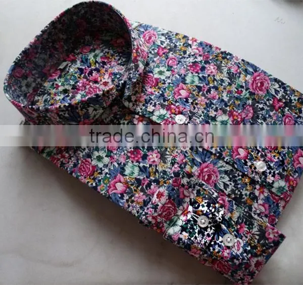 Latest Red Florals Mens Dress Shirt Design photo-2
