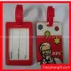 Fashion KFC Logo Promotional Design Soft Pvc Luggage Tag