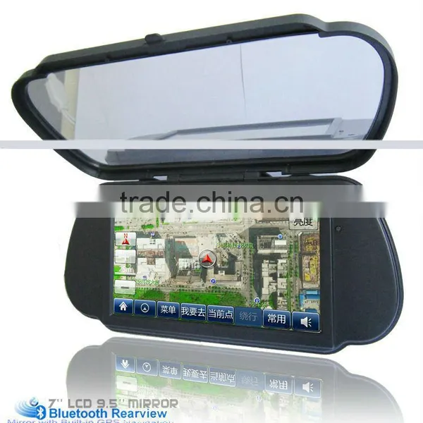 7 Inch GPS Rearview Mirror Bluetooth AV-in FM GPS Navigation photo-4