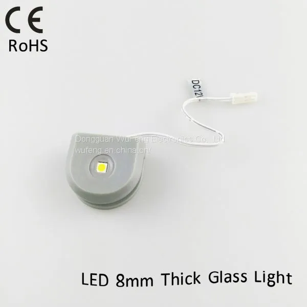 Клип с LED, излучающими свет с трех сторон, для 8-миллиметрового стекла
