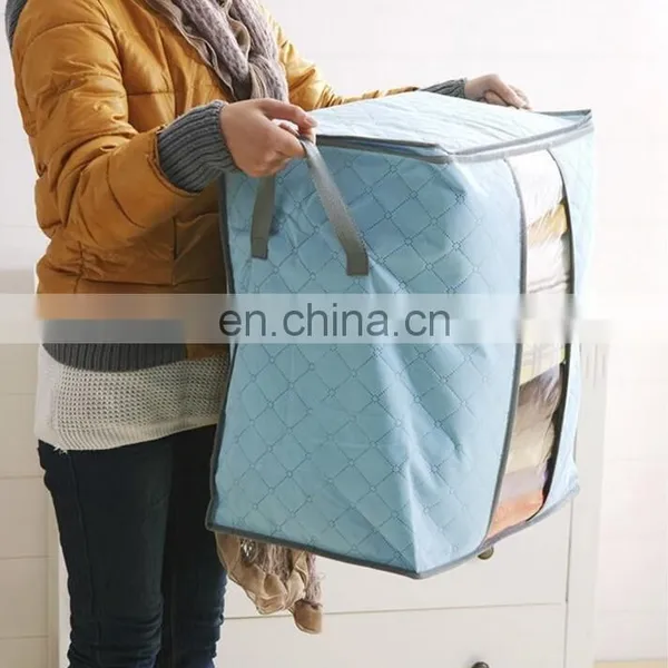 High Quality Thickened & Foldable Colorful Non-woven Carbon Fabric Apperal Quilt Storage Box photo-5