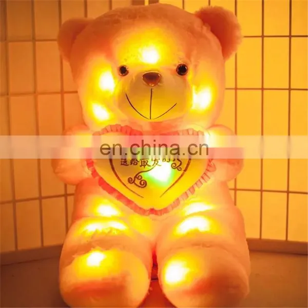Wholesale Four Colors 30cm,50cm,80cm Teddy Bear Stuffed Plush Shining LED Light Up Lighting Electronic Soft Toys photo-5