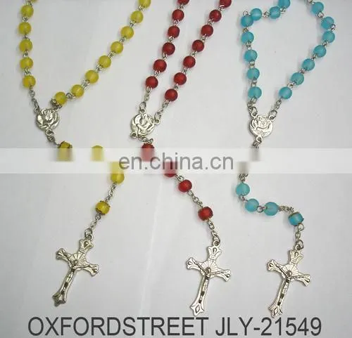 Cross Necklace,beaded Pendant,religious Jewelry JLY-21549