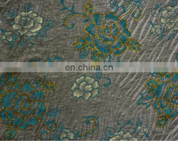 Cation Jacquard Plain Dye/print Metallic Fabric
