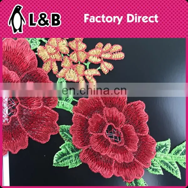 B-017 Collars Lace Designs in Stock Floral Embroideried Neck Lace Polyester in Pair Collar Lace photo-3