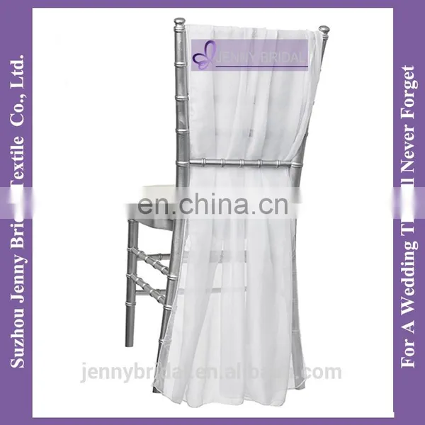 C389C Cheap White Chair Covers Chiffon Chair Sash photo-2