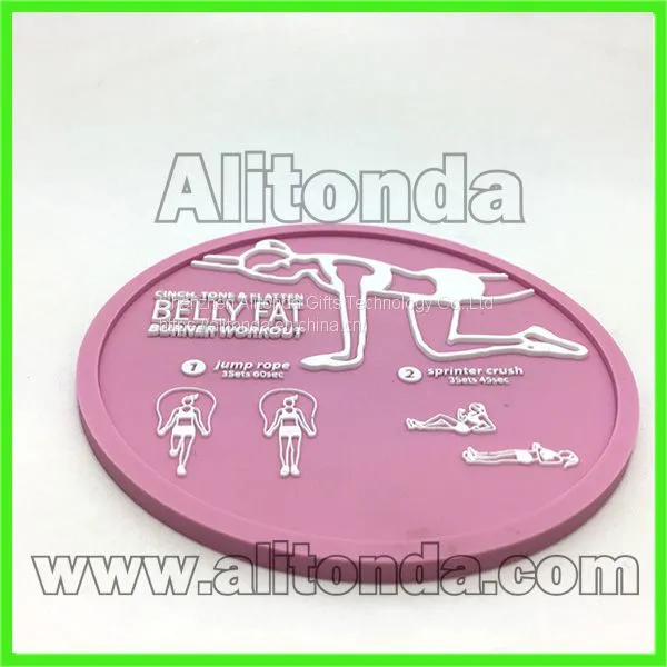 Custom Pvc Soft Anti-slip Cute Cartoon Animal Character Food Flower Coaster for Home or Promotional Gifts photo-3