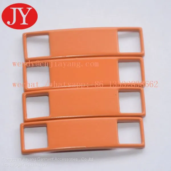 Jiayang Rectangle Metal Blank Shoelace Paracord Bracelet Charm photo-4