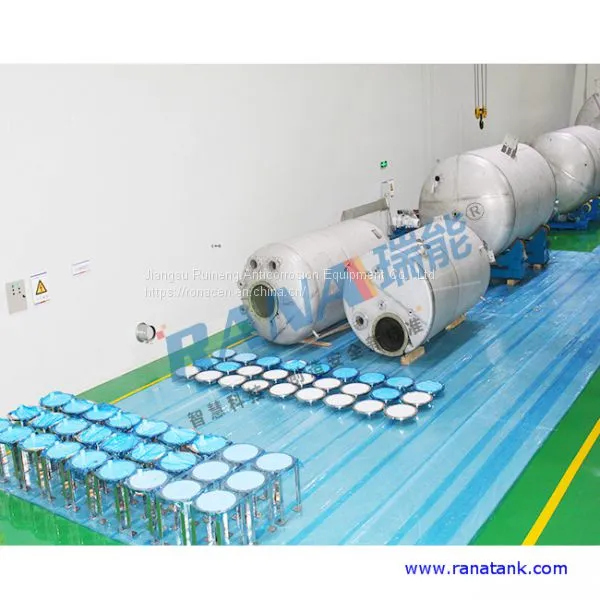 RANA Offer Tight Lining New Durable 0.5-150 Cubic Steel Lining PTFE/ PFA/ ETFE Anticorrosive Equipment With Long Service Life 15-20 Years Industrial Chemical Tank photo-4