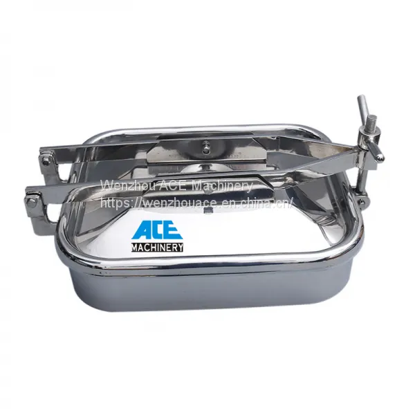 Ace Ss304 Ss316l Stainless Steel  Rectangular Manhole Cover Manway For Tank