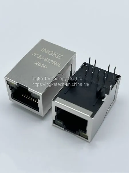 INGKE YKJU-8125NL Direct Substitute 7499010121A Modular Jack RJ45 100 Base-T 1 Port Through Hole