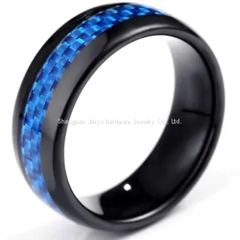 Colored Silver Foil Tungsten Gold Ring
