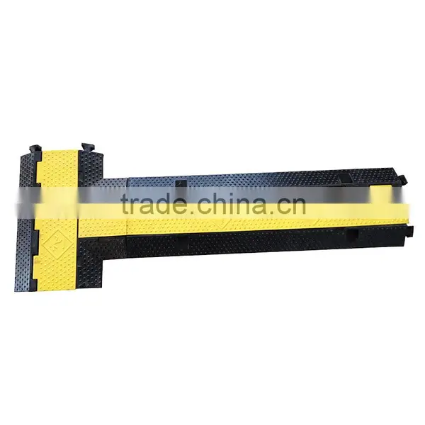 Lower Factoty Price 985*295*50mm Soft Flexible 3channels Rubber Heavy Duty Cable Protector photo-5