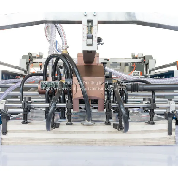 Full Automatic High Speed Stop Cylinder Silk Screen Printing Machine For Plastic photo-5