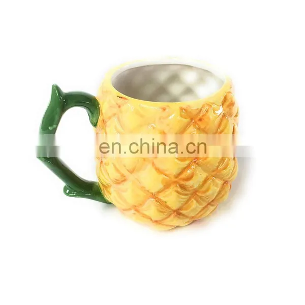 Fruit Pineapple Shape Ceramic Coffee Mugs photo-3