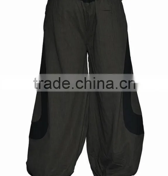 Indian Men Women Unisex Multi Color Cotton Alladin Harem Pants With Stylish Pockets Trouser photo-3