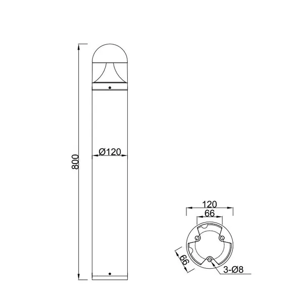 Round Led Bollard DLW-LED-042 photo-3