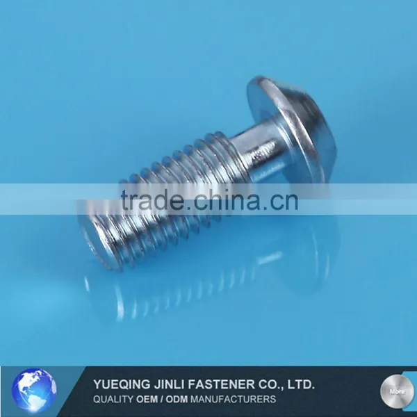 M12-30MM Carbon Steel Plow Bolts Special Head Screw Round Head Bolts 10 Slots