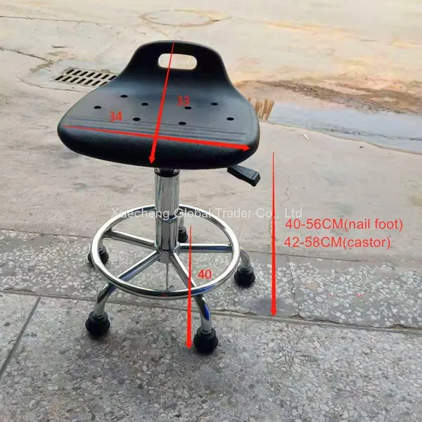 Portable Gaslift Lab Stool Swivel ESD Chair for Laboratory Office Institute Public Use photo-4