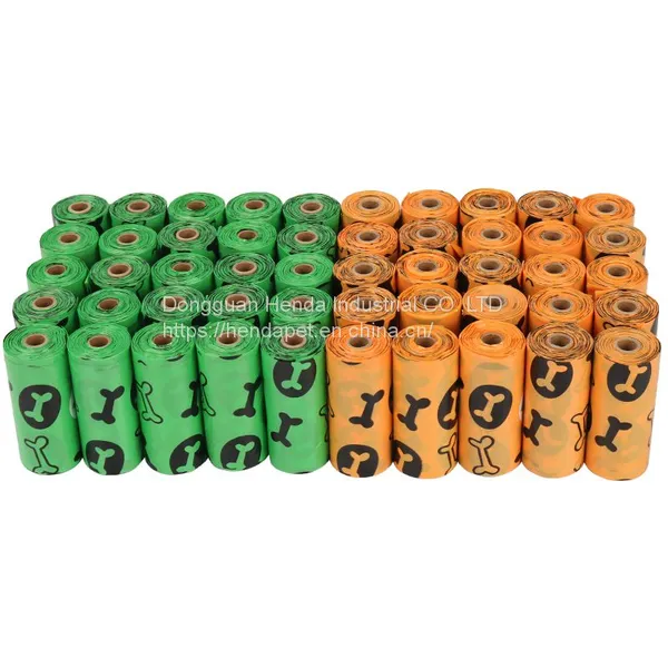 Custom Printed Eco Friendly Dog PooP Bags factory Compostable Biodegradable pet cleaning bags in roll