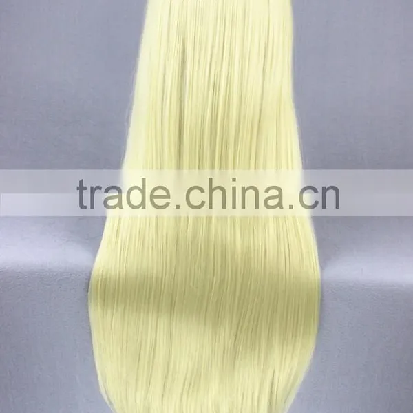 High Quality 80cm Long Straight Chobits AGATSUMA SOUBI Beige Synthetic Anime Wig Cosplay Hair Wig Party Wig photo-5