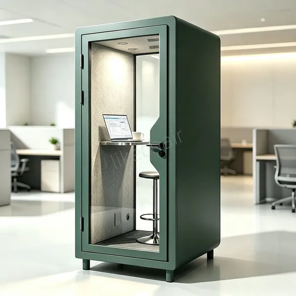 Single Phone Booths for Open Office Multi-Layer Acoustic Booth With Silent Ventilation Modular Assembly photo-4