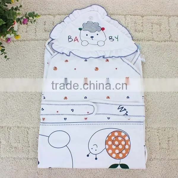 BB-MS-023 Plain White Polka Dot and Cute Cartoon Pattern Baby Hooded Towel photo-2