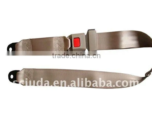 2-points BUS Lap Safety Belt (beige) Push Button Buckles