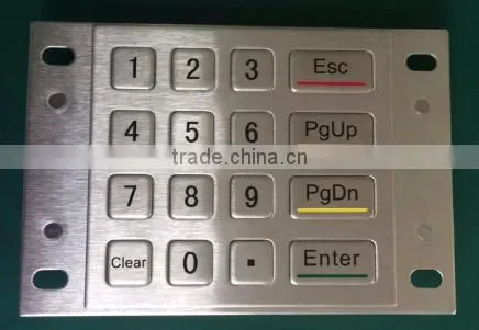 16 Keys Numeric Metal Keypad for Bank ATM Equipment photo-3