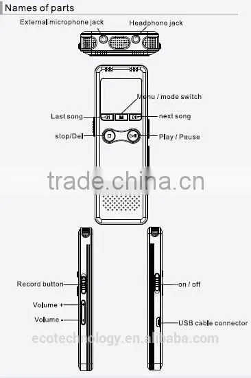 Multilingual 700 Pen Voice Recorder 8GB Can Work for 350 Hours Recording Digital With MP3 Playing Function photo-6