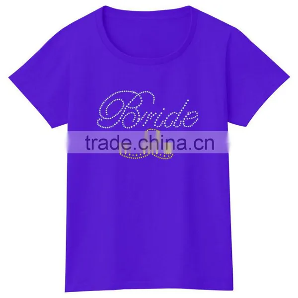 Bride Ring Hot Fix Crystal Rhinestone Design for T-shirt photo-2