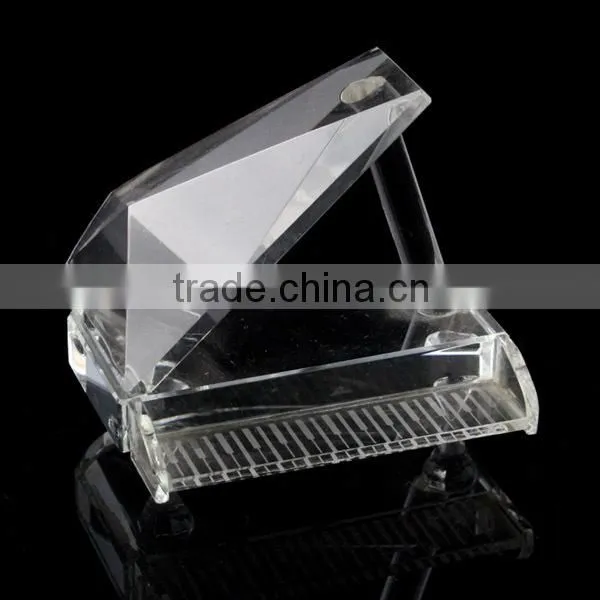 Cute Crystal Glass Piano Figurines