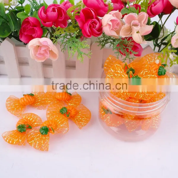 Wholesale Halloween Pumpkin Dog Pet Hair Bow With Rubber Bands photo-4
