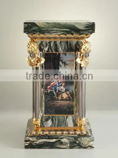 Luxury Ceramic Porcelain Home Decoration 31"round Pillars Roman Pillar for Sale photo-3