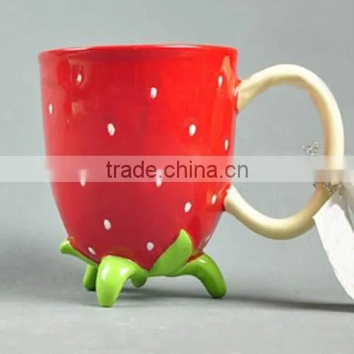 Strawberry Porcelain Cup
